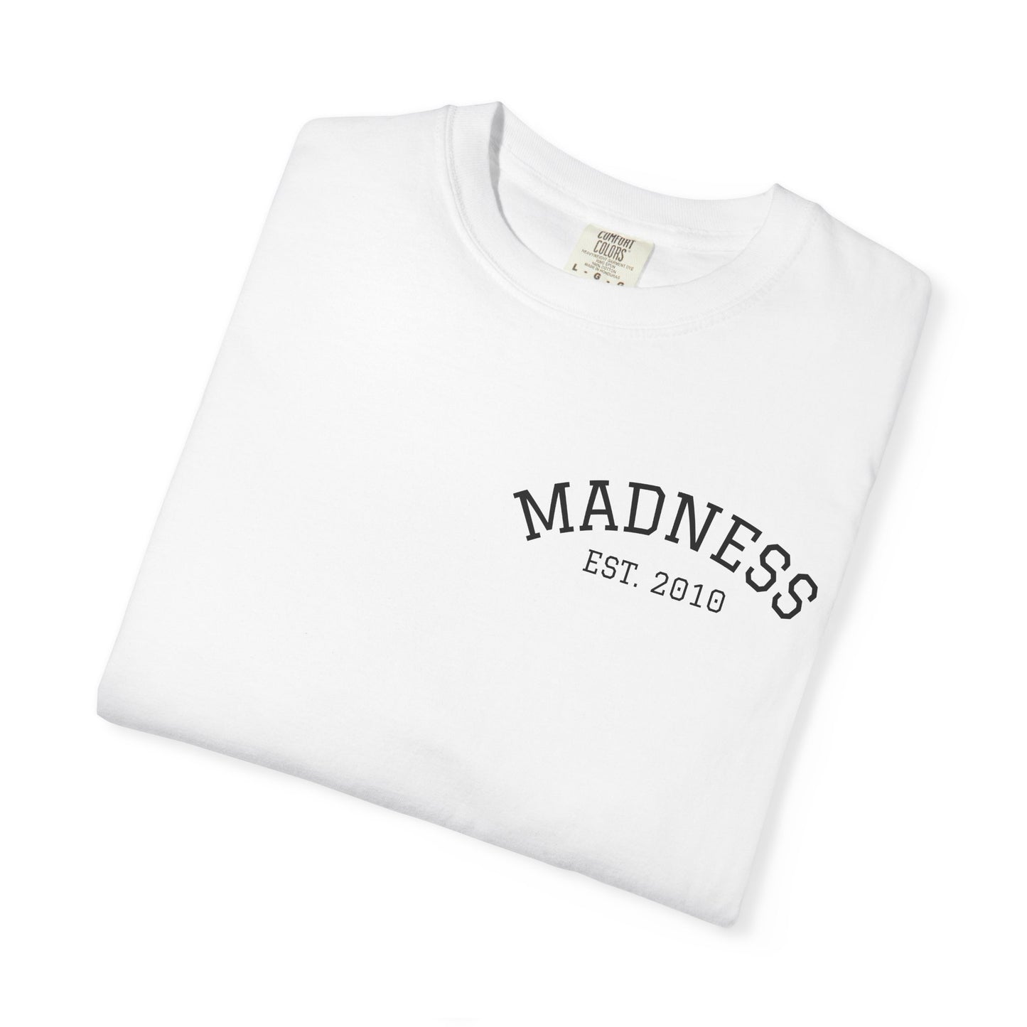 Vibrant Graphic T-Shirt with 'Madness' Design, Boho Style Tee, Unisex Casual Wear, Unique Gift for Art Lovers, Trendy Everyday Shirt