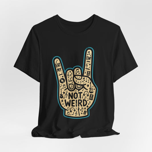 Edgy ASL Rocker Tee, Perfect for Concerts, Gifts for Music Lovers, Deaf culture, Sign Language T-Shirt, Graphic Band Shirt, Everyday Wear