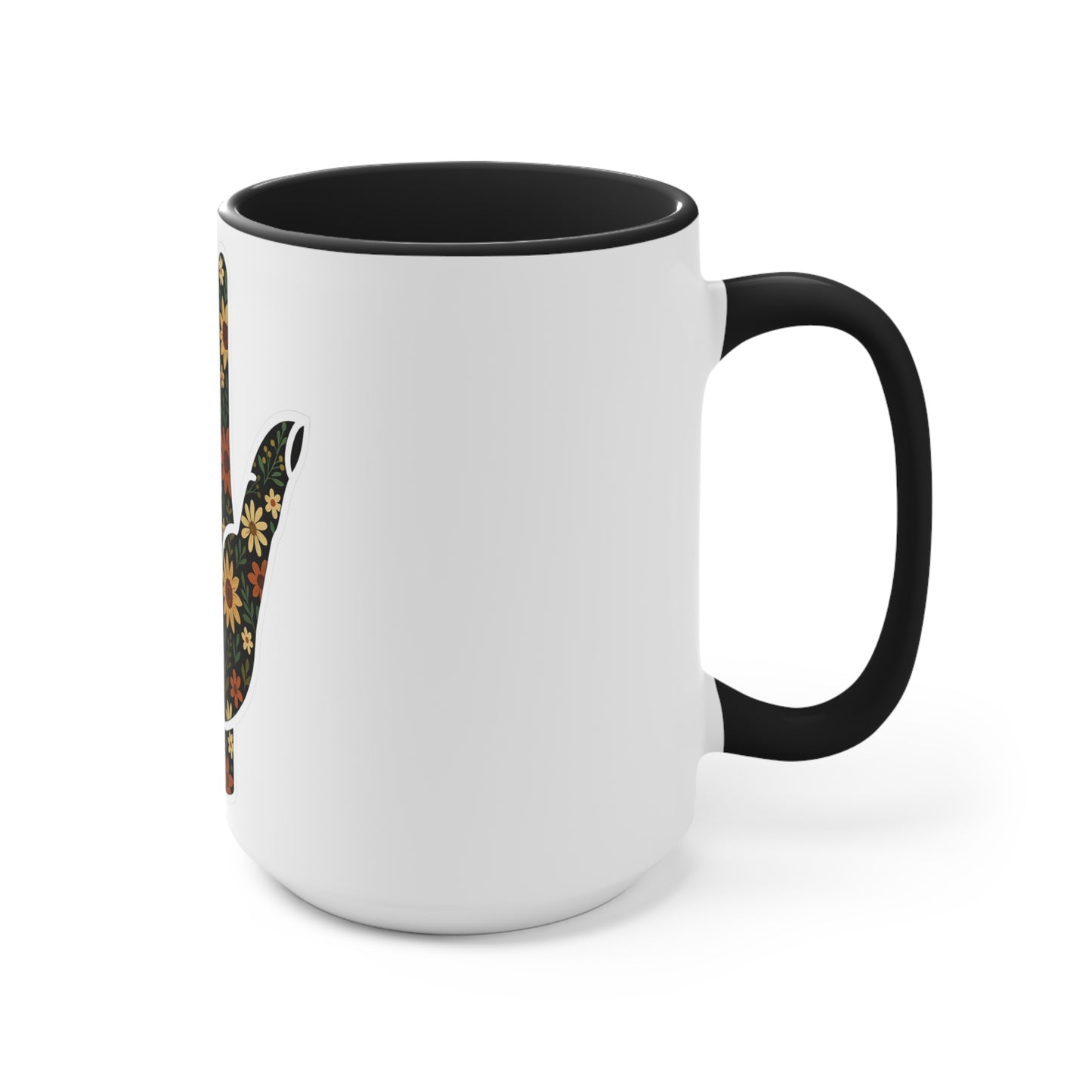 Floral ASL Symbol Mug – Sign with Style