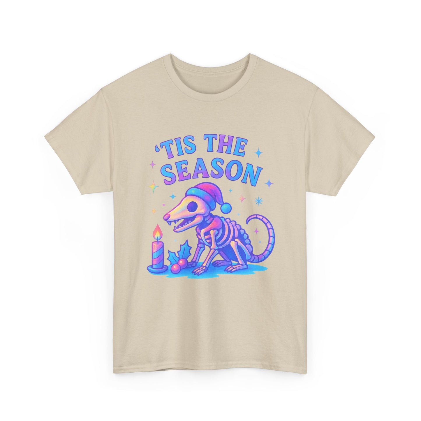 Skeleton Holiday Vibes Tee, Fun Unisex T-Shirt, Halloween, Christmas, Dog Lover Shirt, Unique Graphic Tee, Casual Wear