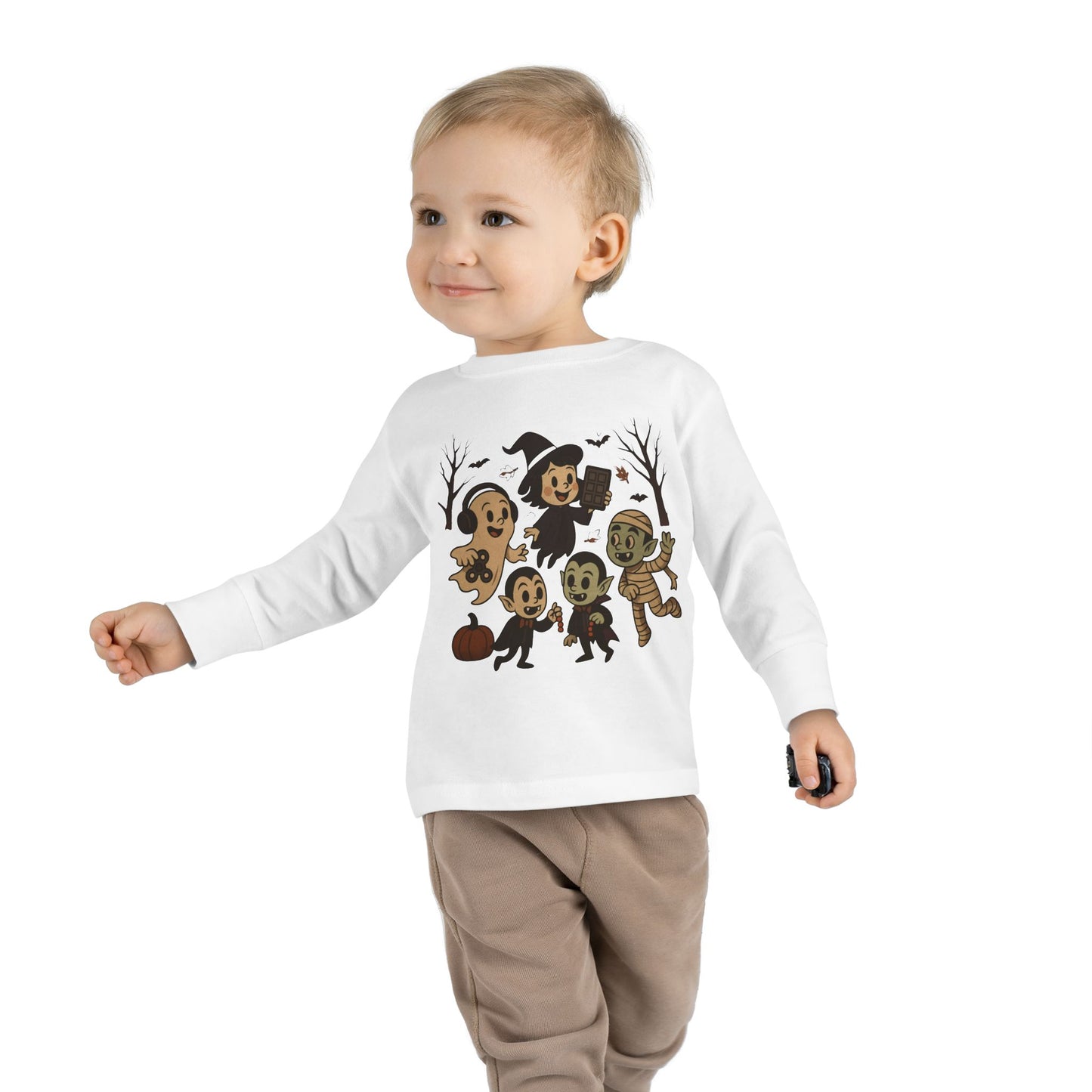 Halloween Toddler Long Sleeve Tee, Cute Ghosts and Monsters Kids Shirt, Toddler Halloween Costume, Trick or Treat Top, Spooky Gift for [...]