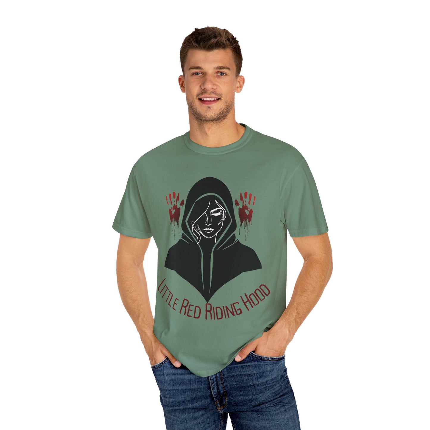 Gothic Fairytale T-Shirt, Little Red Riding Hood Tee, Spooky Shirts, Halloween Outfit, Alternative Clothing
