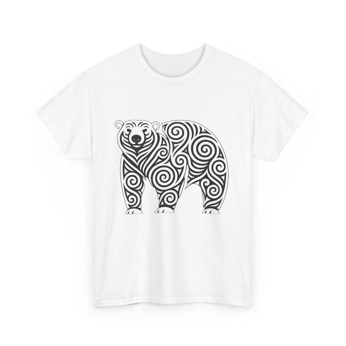 Stylish Bear Graphic Tee - Unisex Heavy Cotton T-Shirt, Animal Lover Gift, Unique Nature Apparel