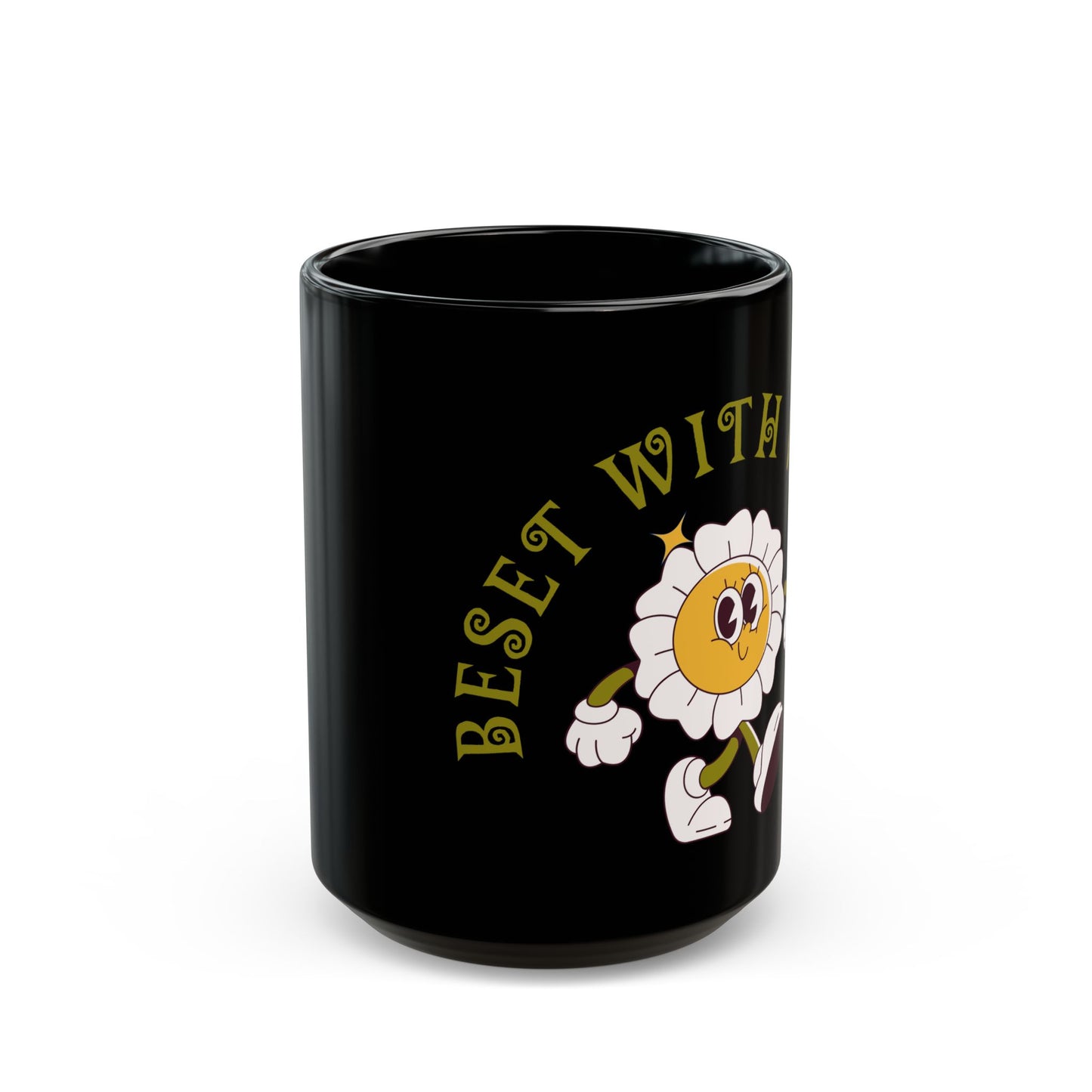 Sarcastic Floral Wrath Coffee Mug: Grumpy Person's Funny Coffee Cup with Dark Humor
