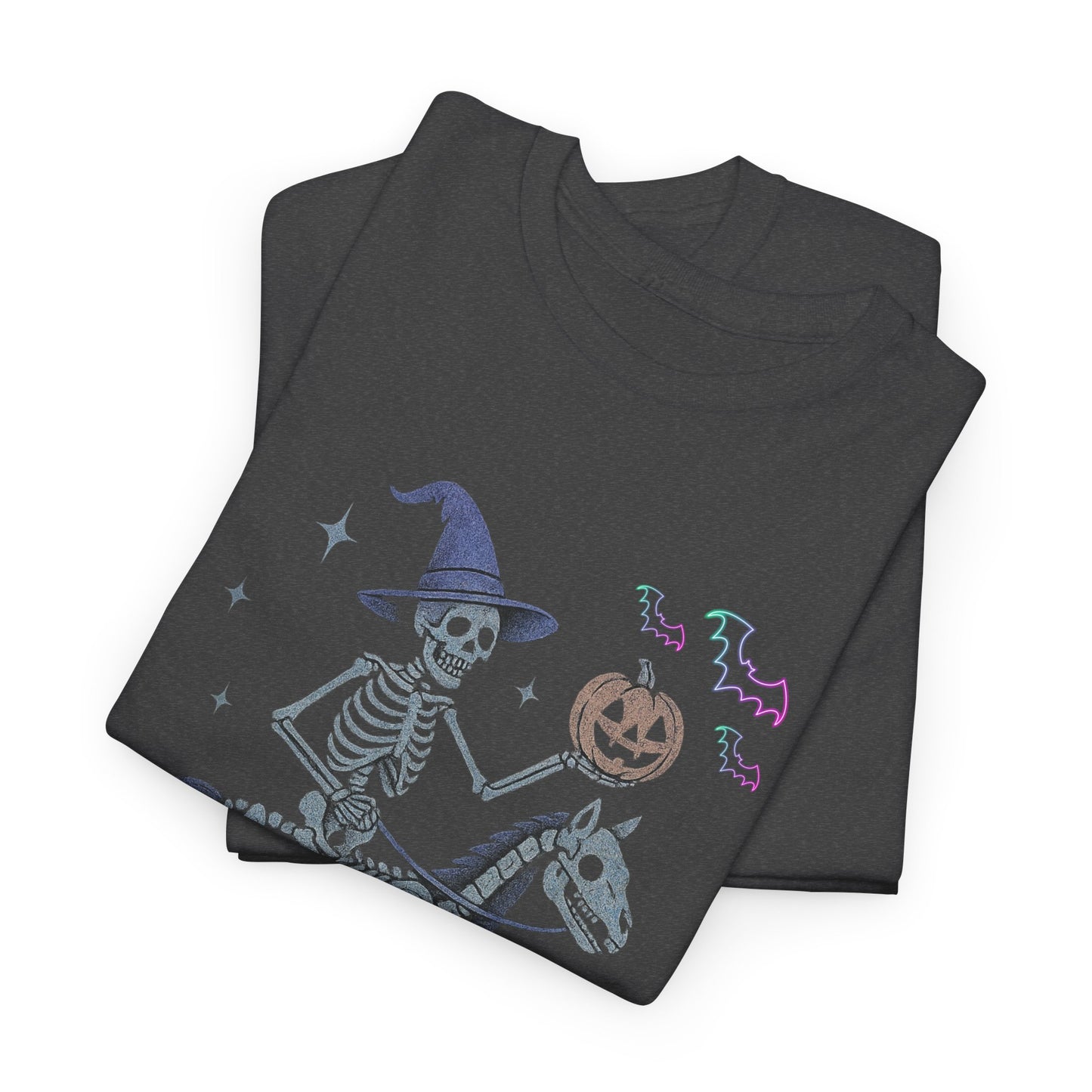 Halloween Skeleton Tee, Funny Halloween Shirt, Unisex Creepy Cotton Tee, Trick or Treat Yo Self Shirt, Halloween Party Apparel