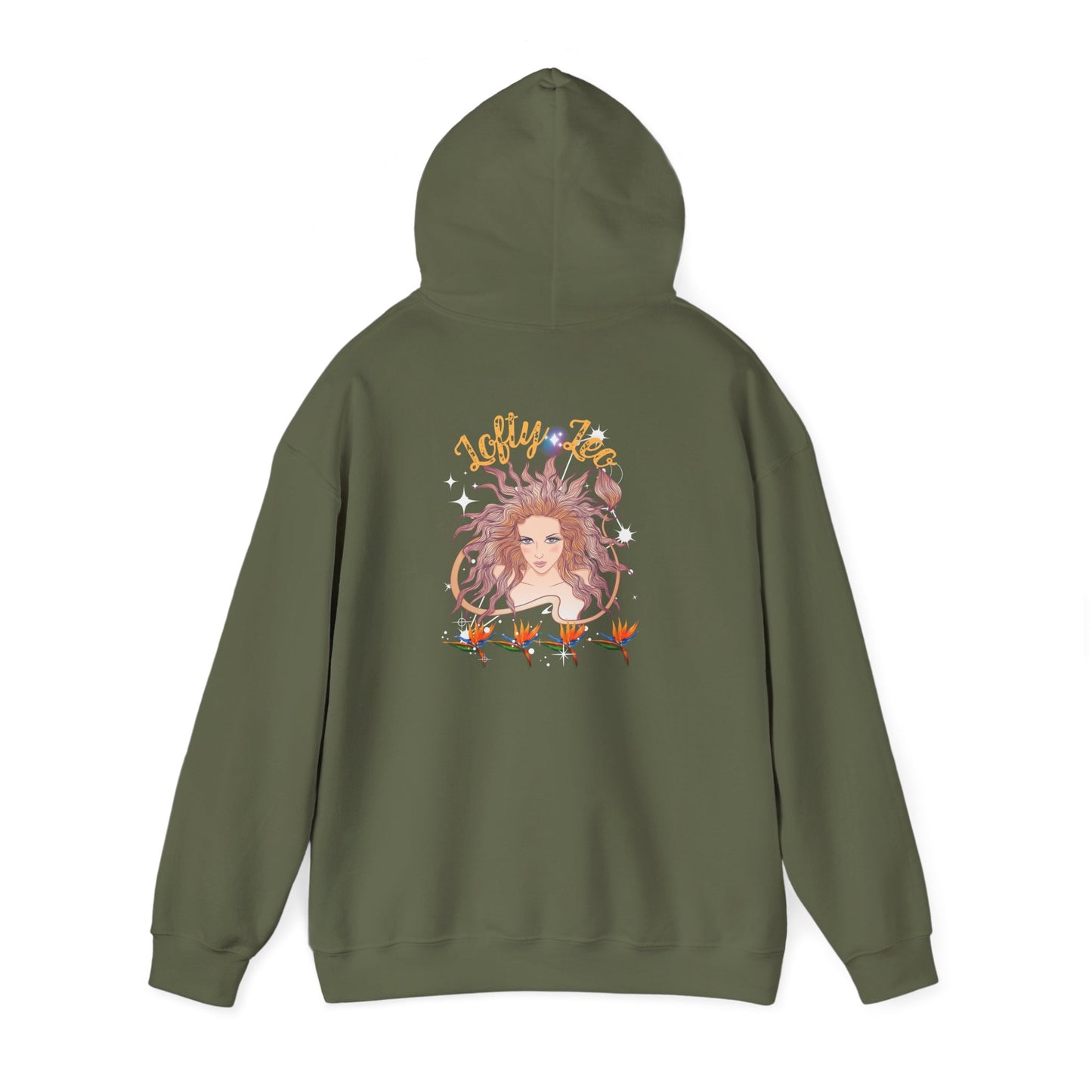 Cosmic Leo Unisex Hoodie, Cosmic Leo Zodiac Unisex Hoodie: Celestial Astrology Gift for Women, Lofty Horoscope Sweatshirt