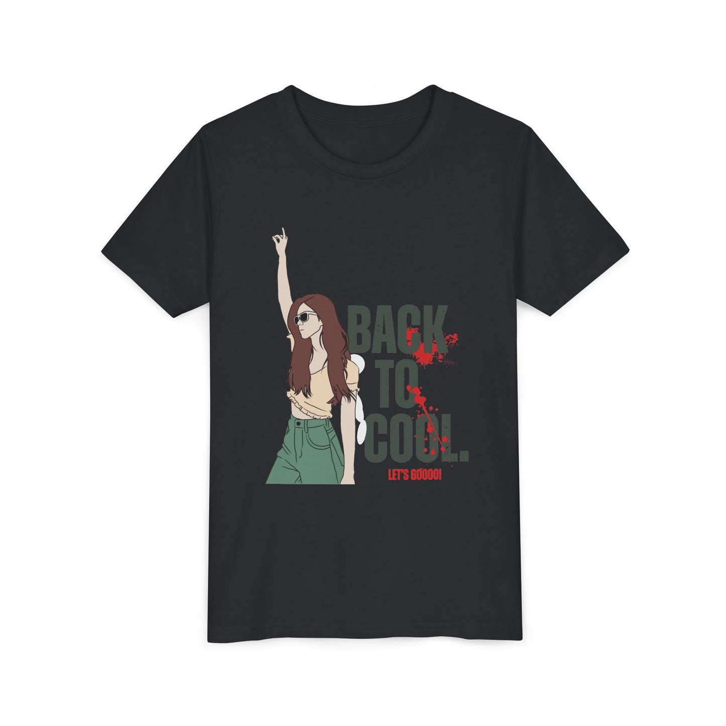 Trendy Youth Tee with Back to Cool Design, Cool T-Shirt for Teens, Gift for Back to School