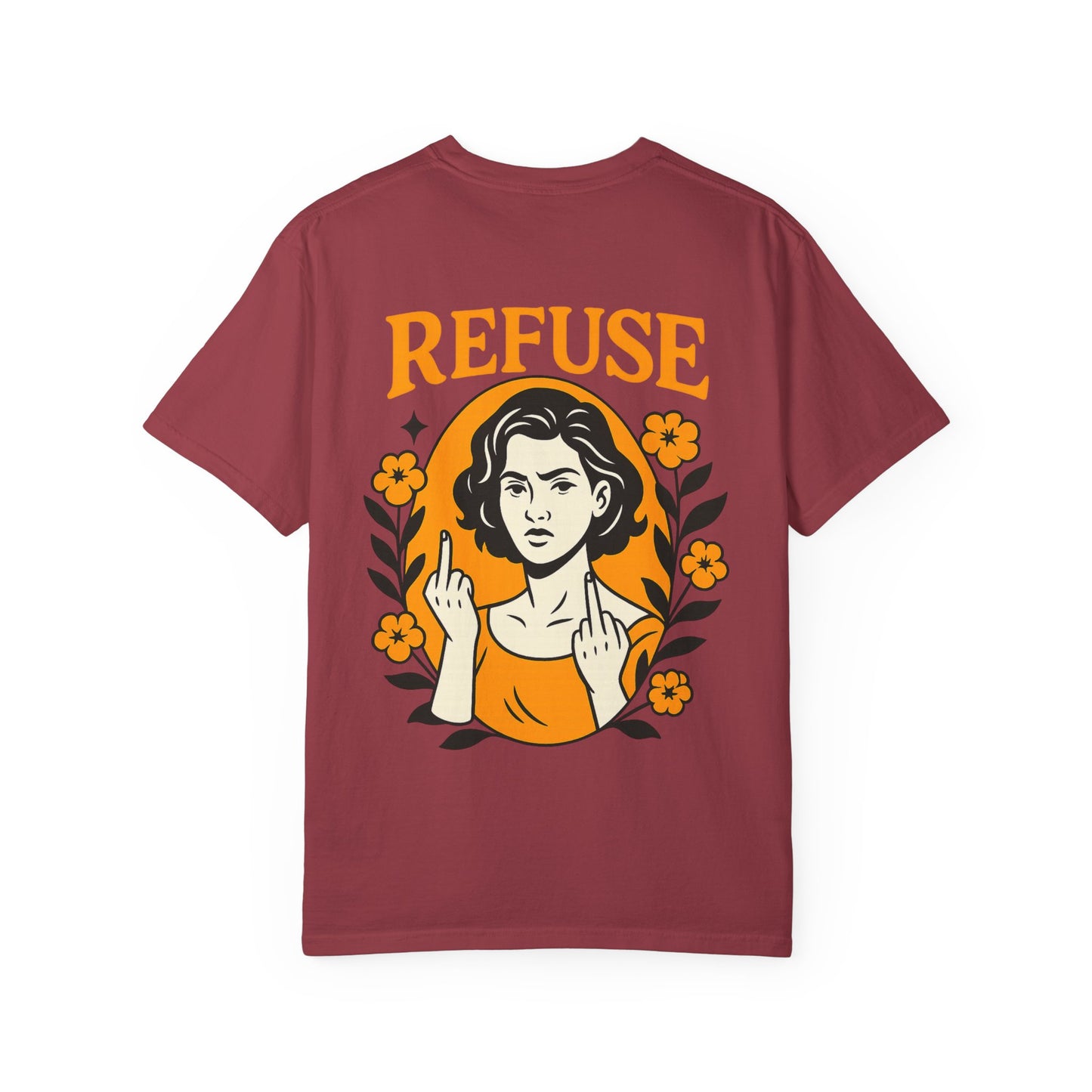 Trendy Graphic Tee for Bold Statement, Lemon & Refusal Design, Unisex Casual Wear, Gift for Friends, Streetwear Style
