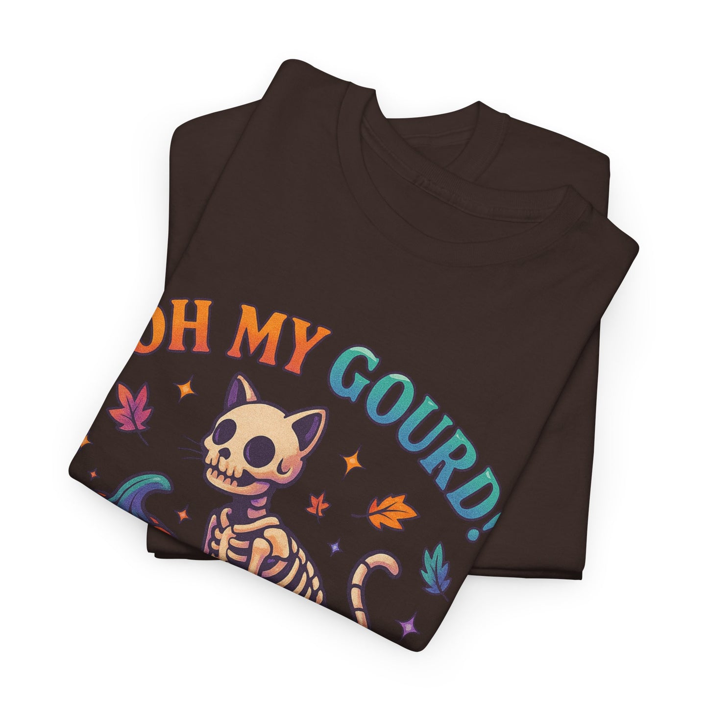 Halloween Cat Tee, Heavy Cotton T-Shirt, Fall Fashion, Cute Halloween Shirt, Pumpkin Lover Gift, Spooky Season Apparel