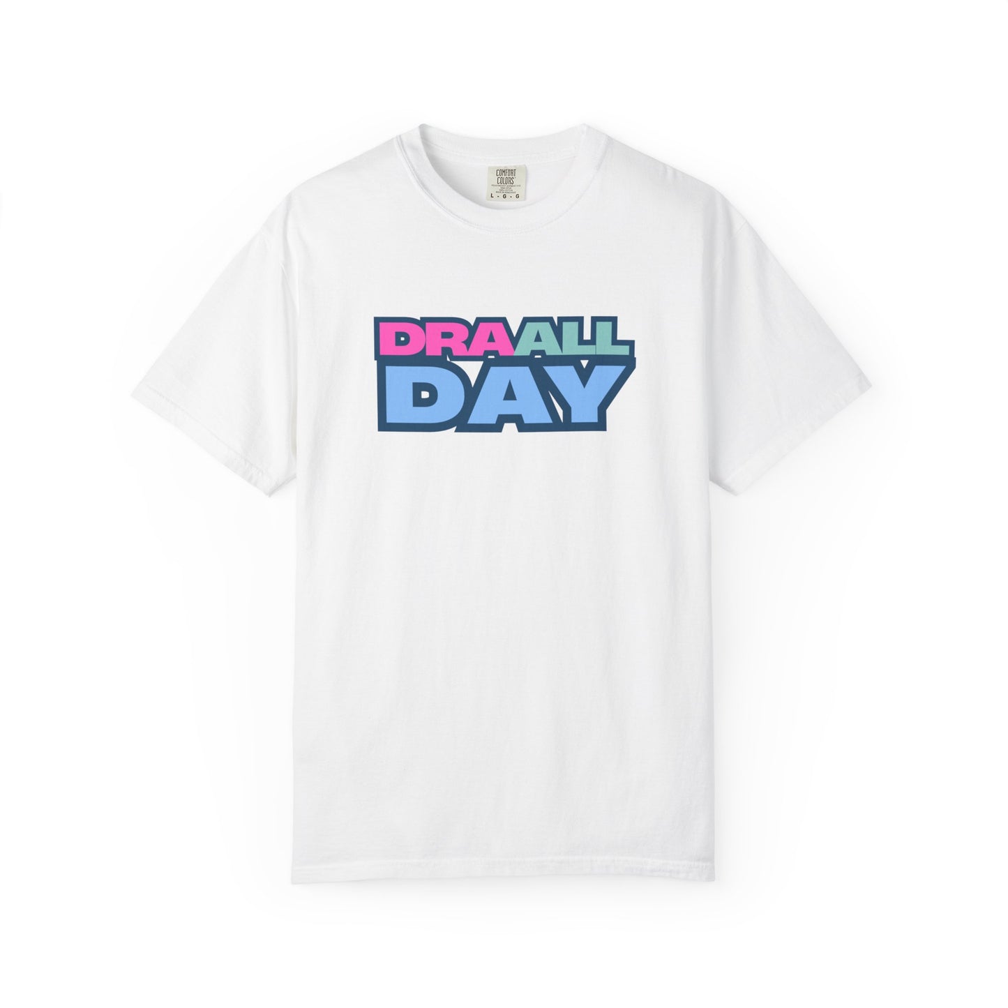 RBT BCBA Comfort Colors T-Shirt with 'DRA ALL DAY' Graphic, Casual ABA Tee, Gift for Therapist, Fun Statement Shirt