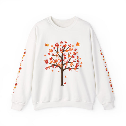 Autumn Tree Sweatshirt, Cozy Fall Crewneck, Unisex Sweatshirt, Nature Lover Gift, Seasonal Fashion, Harvest Celebration Sweater