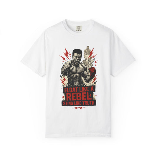 Rebel Spirit T-Shirt, Muhammad Ali Shirt, Gift for Fighters, Motivational Tee for Boxing Fans, Unisex Casual Wear, Sports Enthusiast Shirt