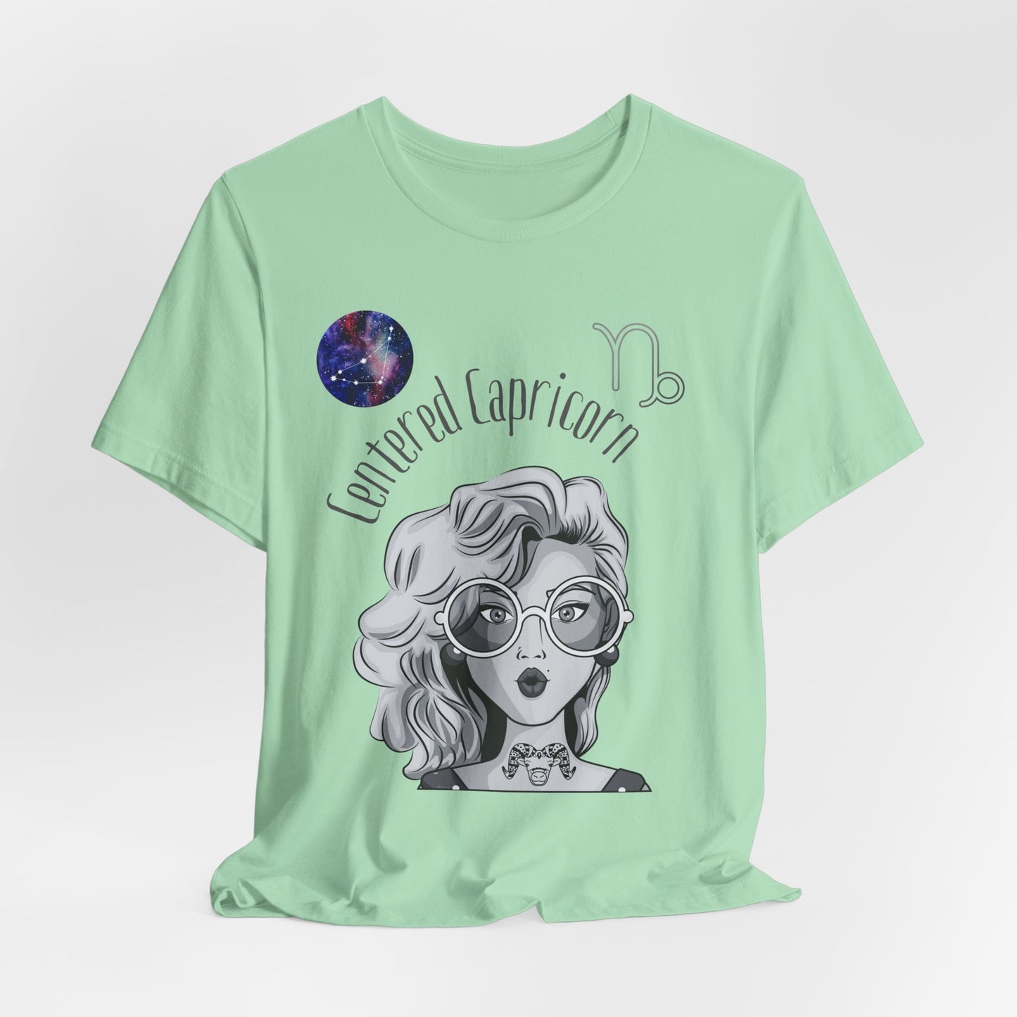 Capricorn Zodiac Short Sleeve T-Shirt | Astrological Gift, Horoscope Tee