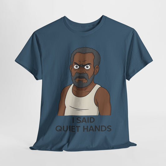 Funny RBT Shirt, Gift for RBT Graphic Shirt, I Said Quiet Hands Shirt – Sarcastic ABA Humor Tee with Jester Hat Illustration