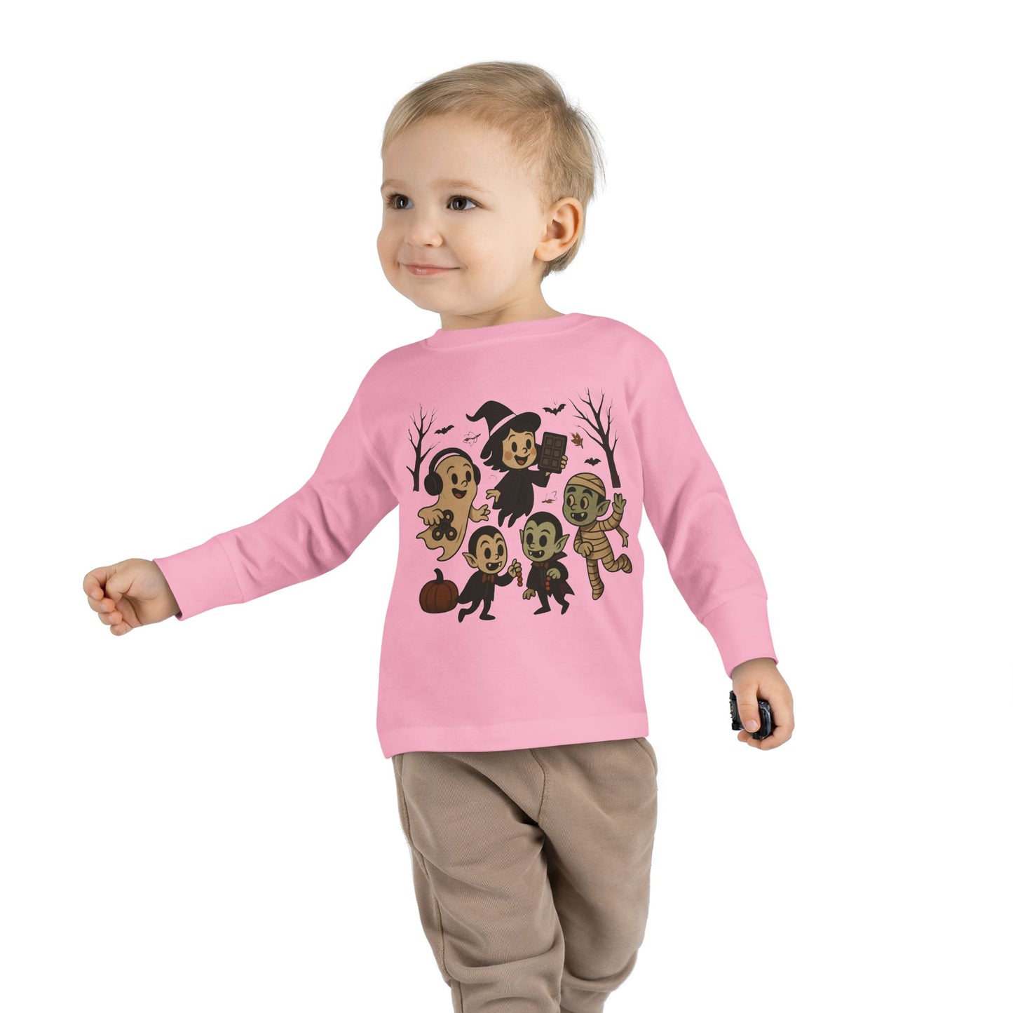 Halloween Toddler Long Sleeve Tee, Cute Ghosts and Monsters Kids Shirt, Toddler Halloween Costume, Trick or Treat Top, Spooky Gift for [...]