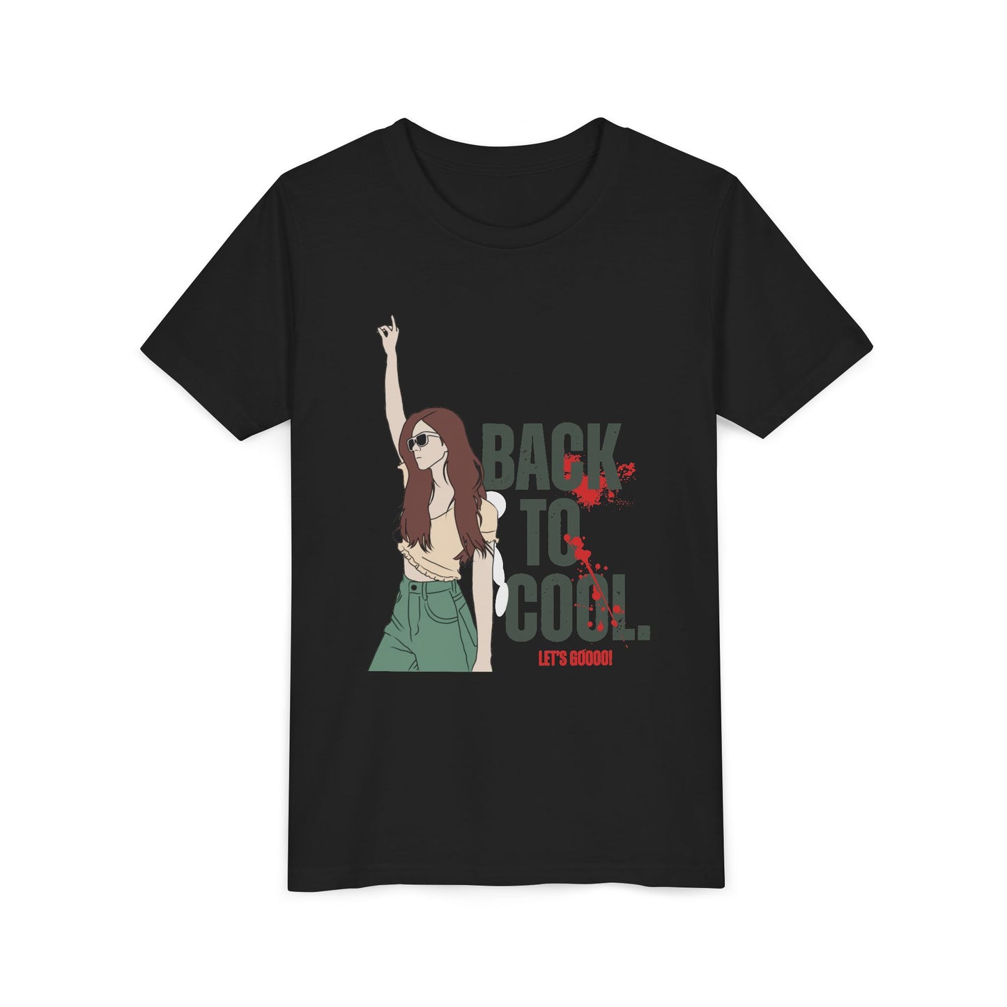 Trendy Youth Tee with Back to Cool Design, Cool T-Shirt for Teens, Gift for Back to School