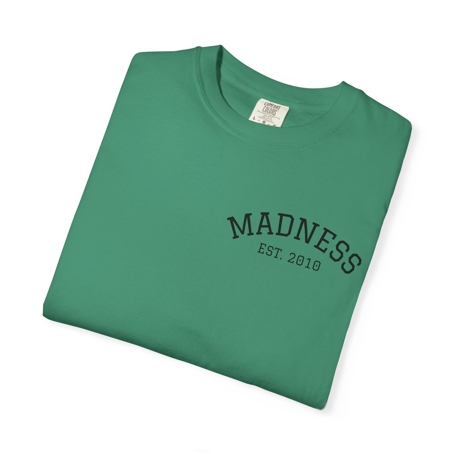 Vibrant Graphic T-Shirt with 'Madness' Design, Boho Style Tee, Unisex Casual Wear, Unique Gift for Art Lovers, Trendy Everyday Shirt
