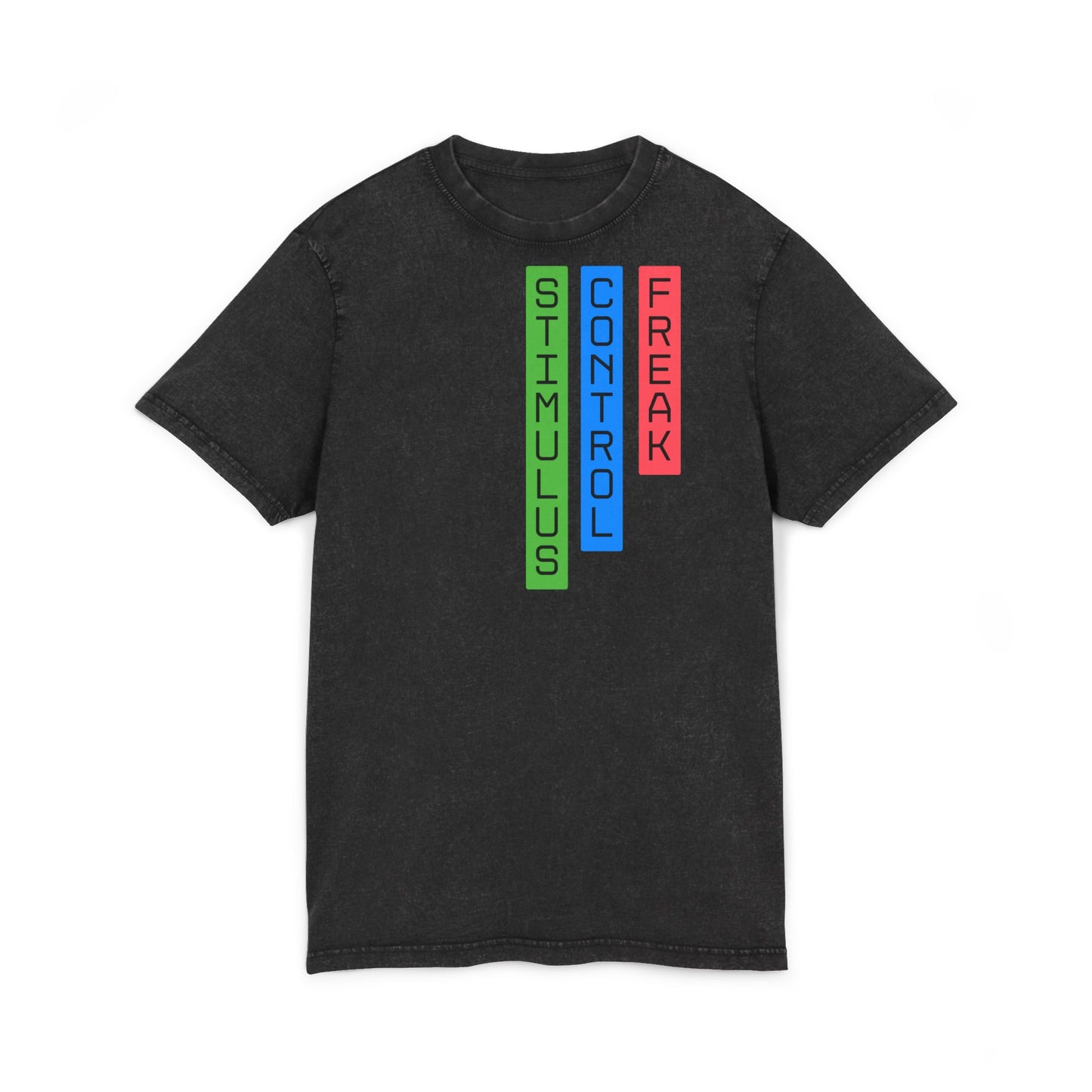 Acid Washed RBT BCBA Graphic Tee - Stimulus Control Freak, ABA Style Shirt, Cool Casual Wear, Gift for Friends, Everyday Comfort