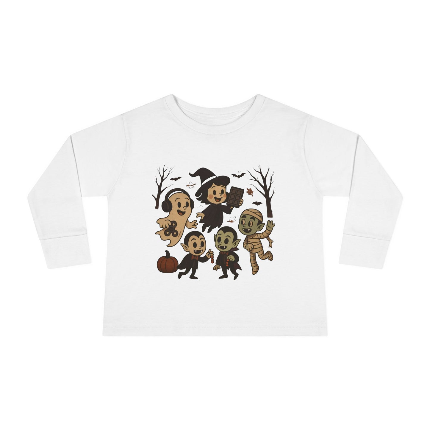 Halloween Toddler Long Sleeve Tee, Cute Ghosts and Monsters Kids Shirt, Toddler Halloween Costume, Trick or Treat Top, Spooky Gift for [...]