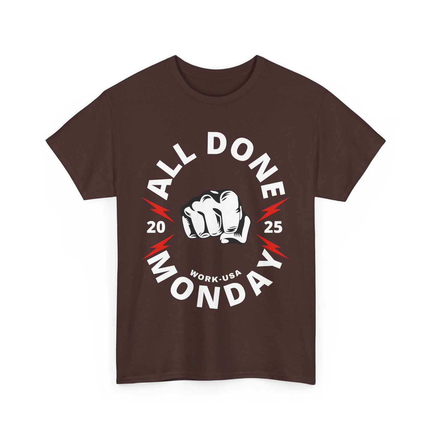 RBT, ABA, All Done Monday Unisex Heavy Cotton Tee, Funny Monday T-Shirt