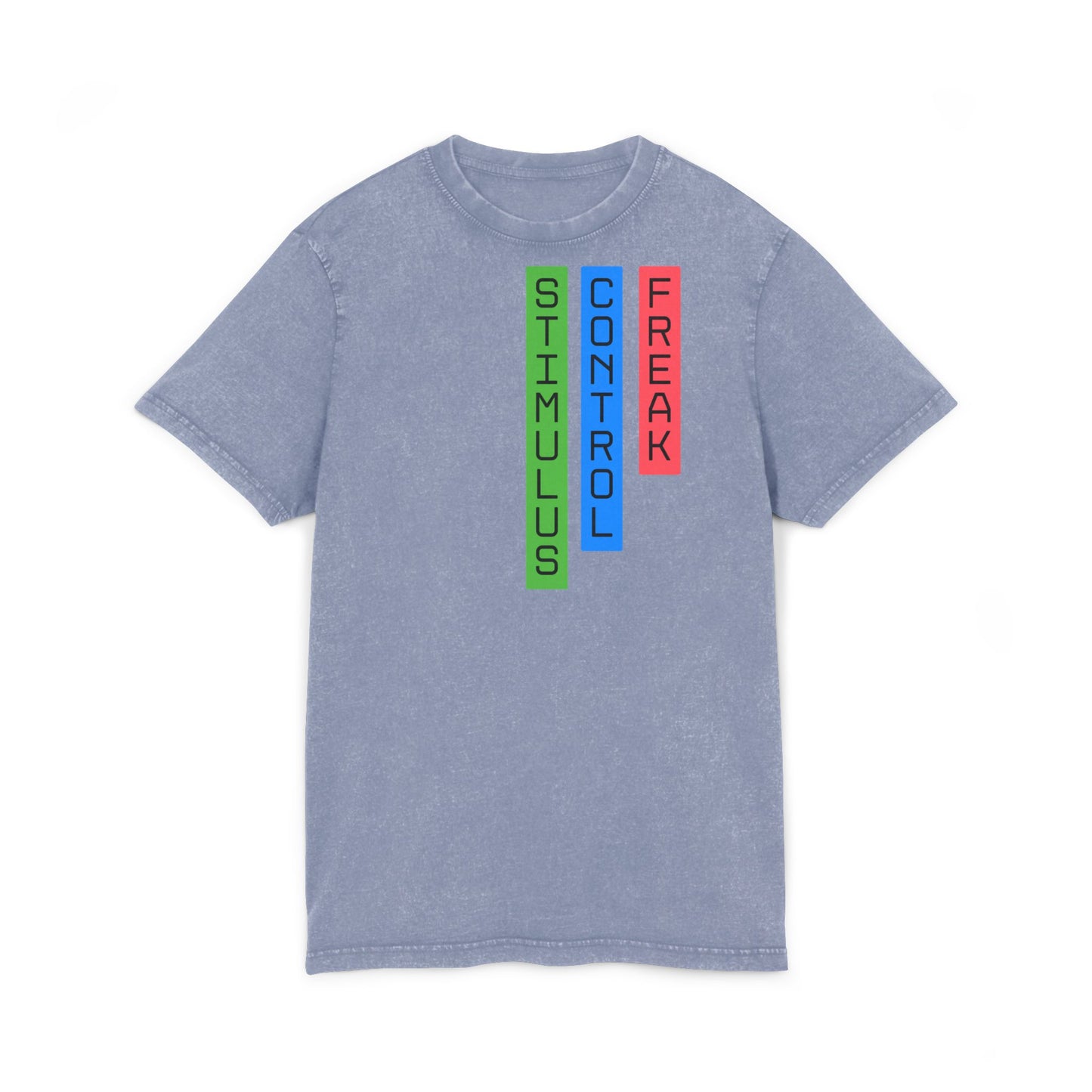 Acid Washed RBT BCBA Graphic Tee - Stimulus Control Freak, ABA Style Shirt, Cool Casual Wear, Gift for Friends, Everyday Comfort