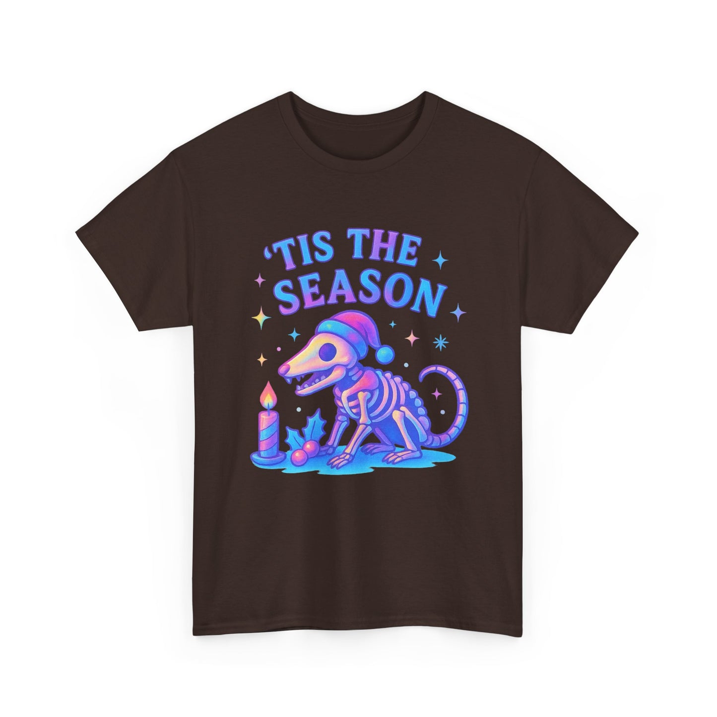 Skeleton Holiday Vibes Tee, Fun Unisex T-Shirt, Halloween, Christmas, Dog Lover Shirt, Unique Graphic Tee, Casual Wear