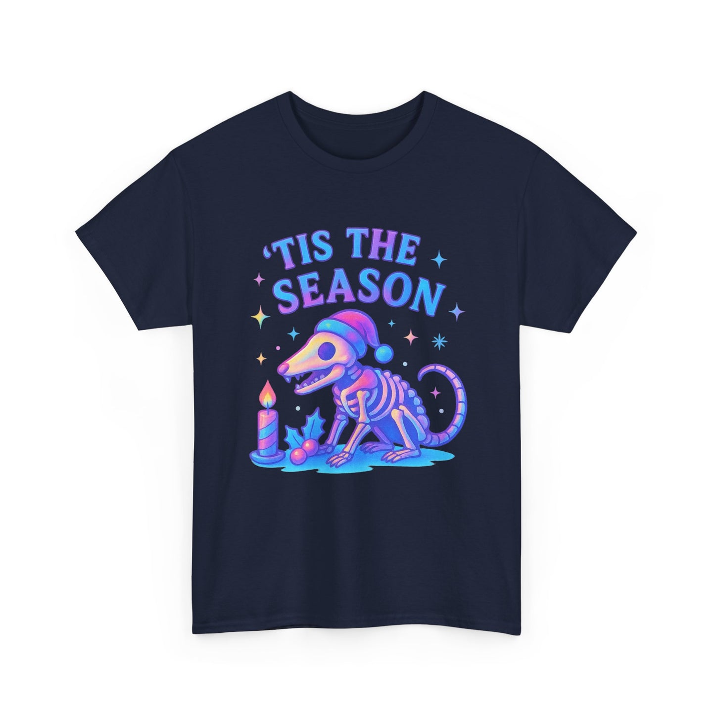 Skeleton Holiday Vibes Tee, Fun Unisex T-Shirt, Halloween, Christmas, Dog Lover Shirt, Unique Graphic Tee, Casual Wear