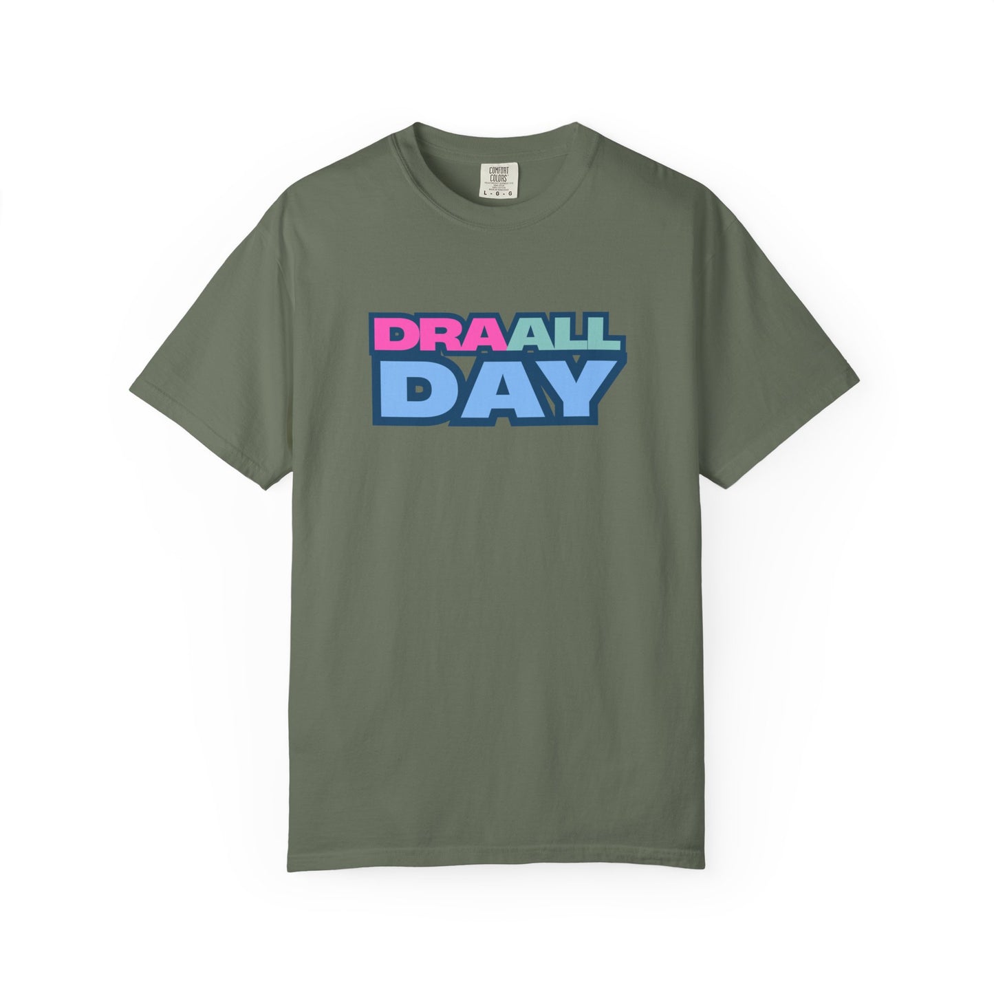 RBT BCBA Comfort Colors T-Shirt with 'DRA ALL DAY' Graphic, Casual ABA Tee, Gift for Therapist, Fun Statement Shirt