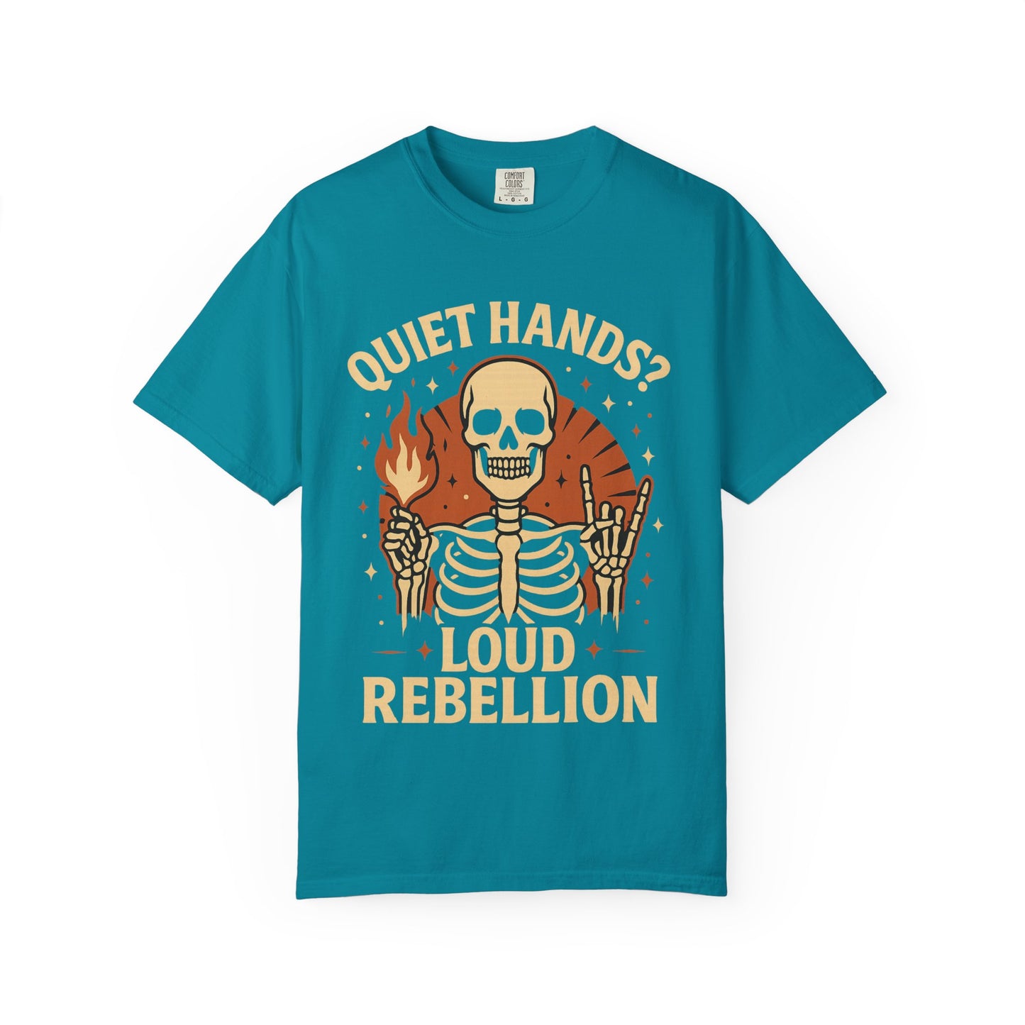 Rebellious Skeleton Graphic Tee, Unisex Casual T-shirt, Perfect for Halloween, Music Festivals, and Everyday Style, Unique Gift for [...]