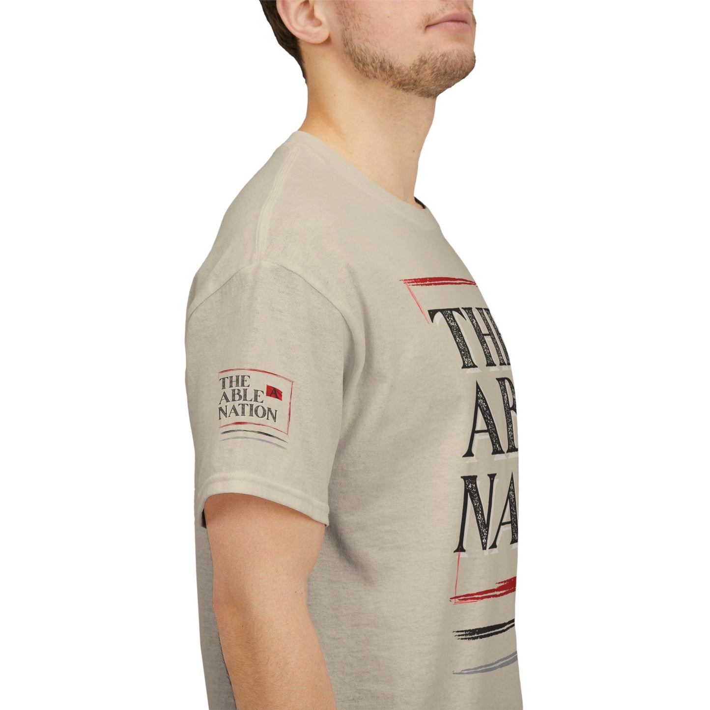 Unisex Heavy Cotton Tee with 'The Able Nation' Graphic T-shirt