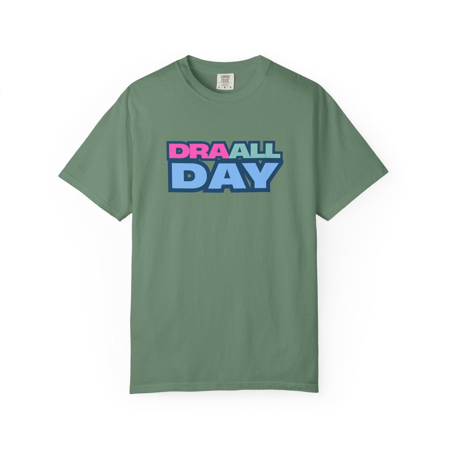 RBT BCBA Comfort Colors T-Shirt with 'DRA ALL DAY' Graphic, Casual ABA Tee, Gift for Therapist, Fun Statement Shirt