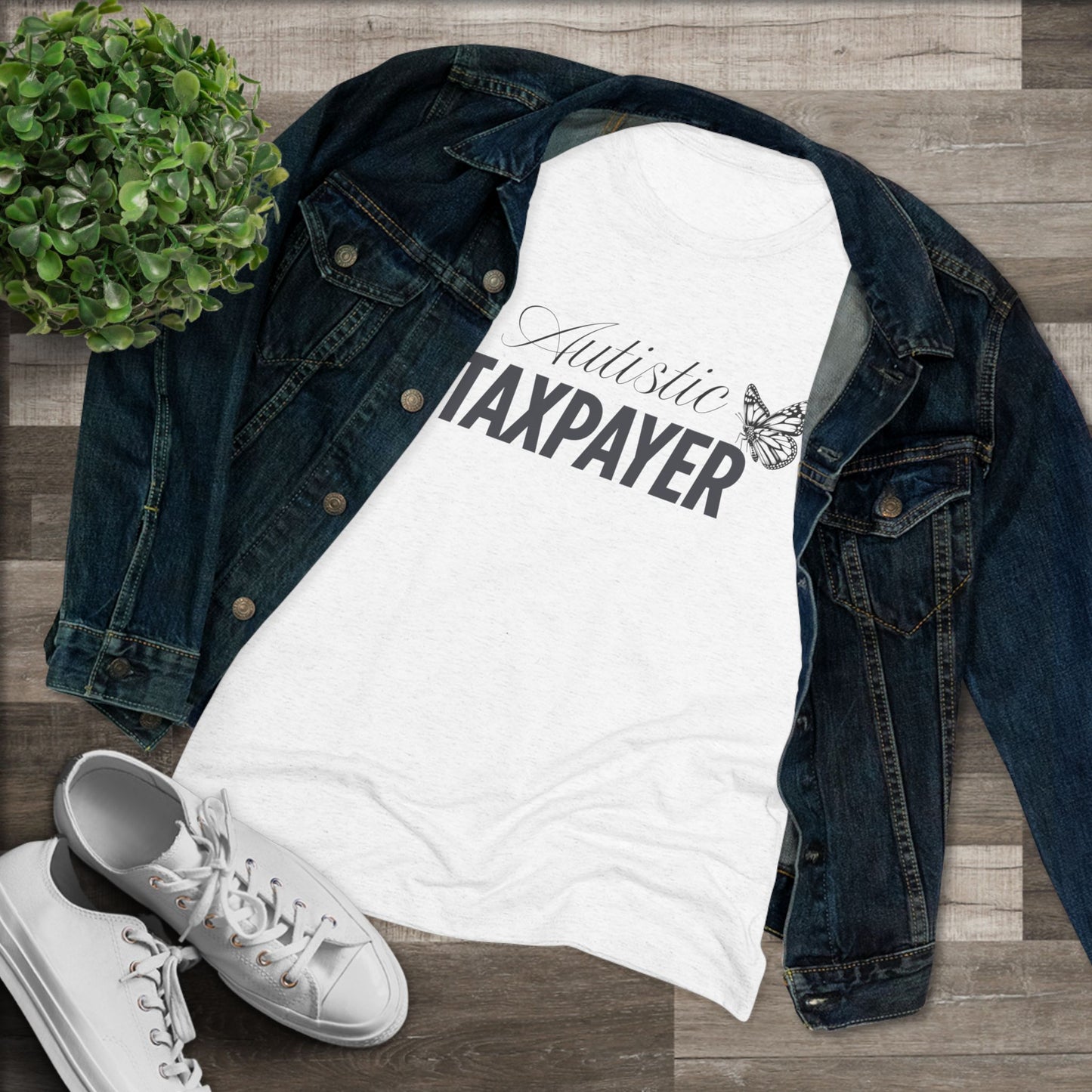 Women's Taxpayer Tee - Comfortable Triblend Slim Fit Shirt for Autism Awareness, Gift for Tax Season, Unique Style for Everyday Wear, [...]