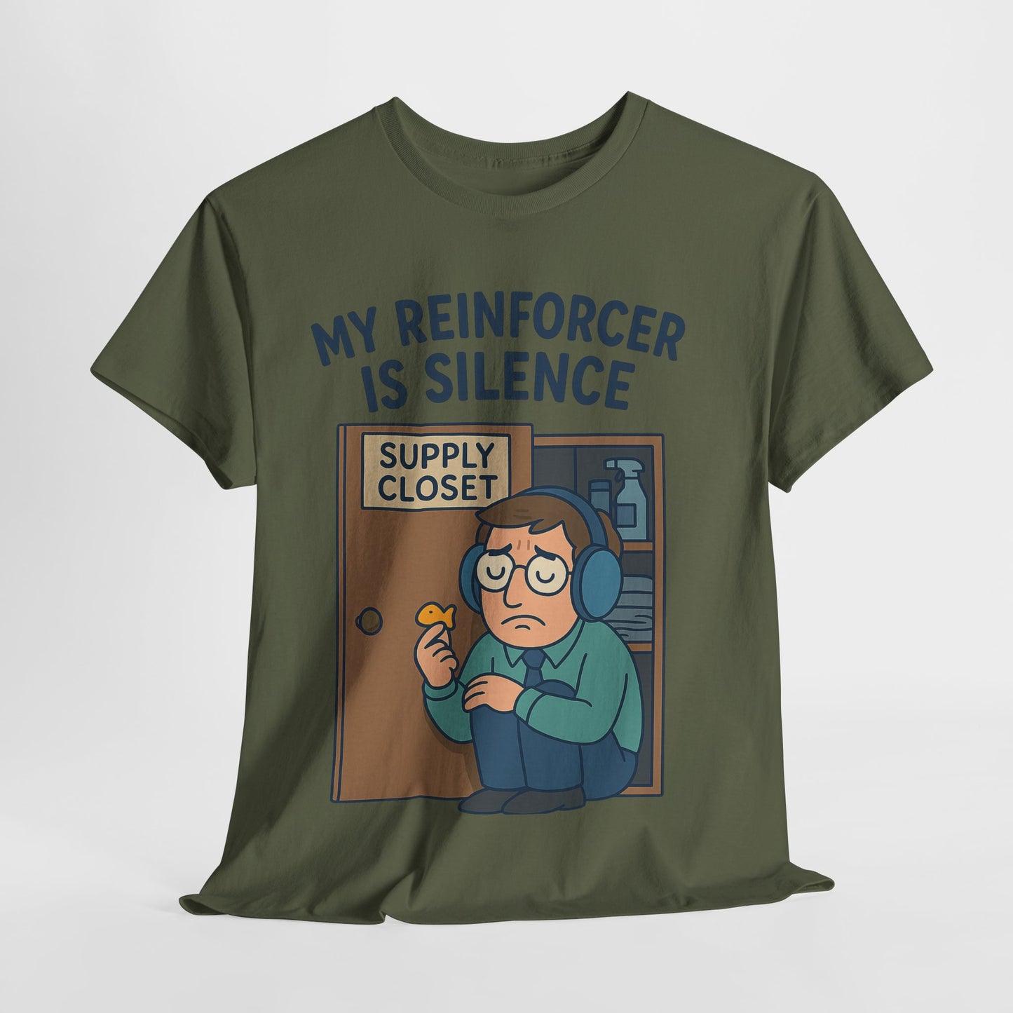 Funny RBT ABA Therapist Tee – Hiding in Closet Graphic – Behavior Technician Humor Shirt
