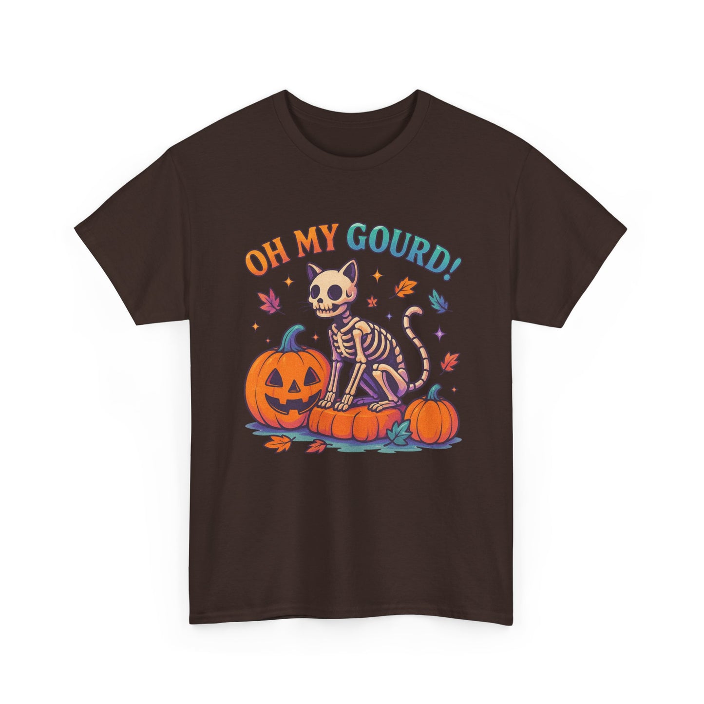 Halloween Cat Tee, Heavy Cotton T-Shirt, Fall Fashion, Cute Halloween Shirt, Pumpkin Lover Gift, Spooky Season Apparel