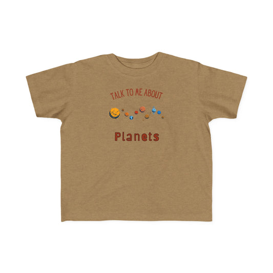 Toddler Planet Talk Tee, Kids Astronomy Shirt, Science Top, Cosmic Educational Toddler Tee, Gift for Space Lovers