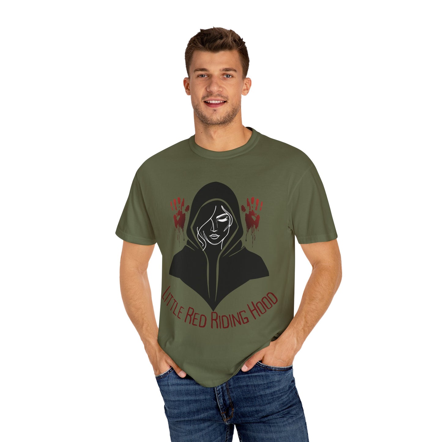 Gothic Fairytale T-Shirt, Little Red Riding Hood Tee, Spooky Shirts, Halloween Outfit, Alternative Clothing