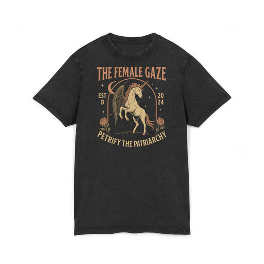 Empowered Message Tee with a Unicorn Design - Unique Vintage Acid Wash T-Shirt, Feminist Gifts, Casual Wear, Statement Tee, [...]