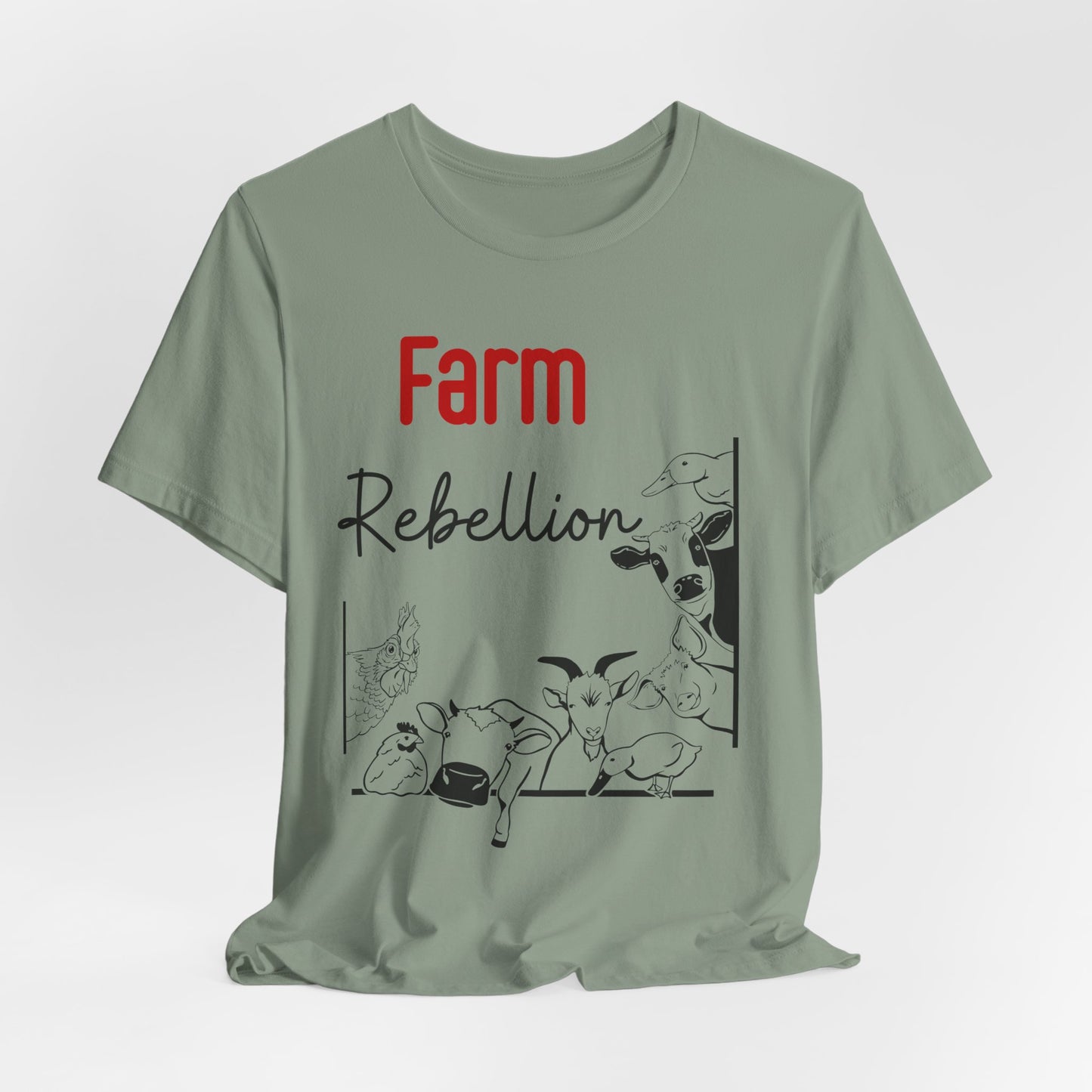 Farm Rebellion Tee for Animal Lovers, Perfect Gift for Farmers, Eco-Conscious Fashion