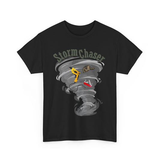 New Dad Storm Chaser Tee, Perfect for Baby showers, Unisex Heavy Cotton Shirt for New Dad, Tornado Lovers Gift, Casual Wear, Outdoor Adventures