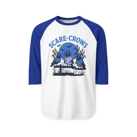 Halloween Scare-Crows Raglan Shirt, Unisex Fall Shirt, Pumpkin Spice Apparel, Spooky Season Fashion, Halloween Party Top