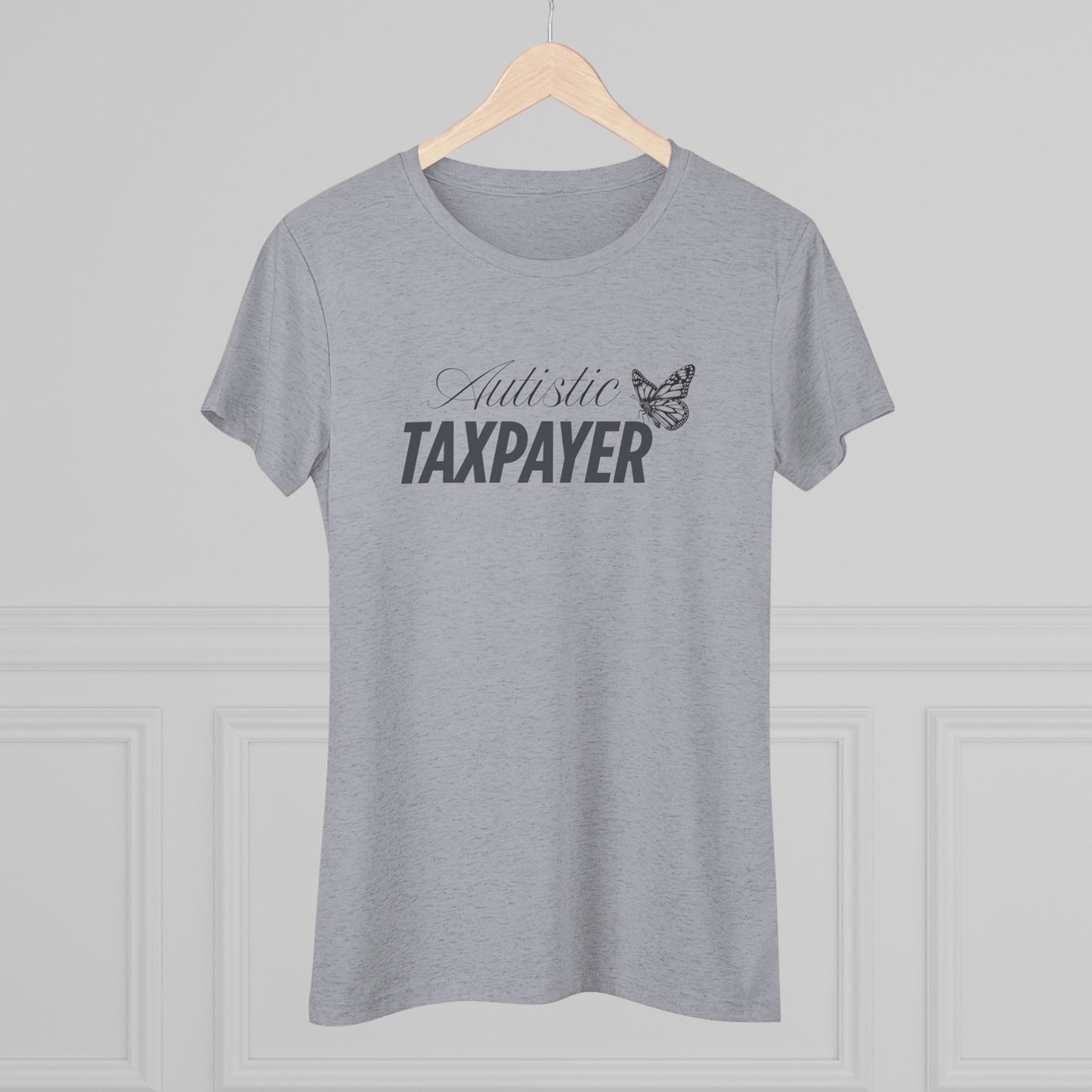 Women's Taxpayer Tee - Comfortable Triblend Slim Fit Shirt for Autism Awareness, Gift for Tax Season, Unique Style for Everyday Wear, [...]