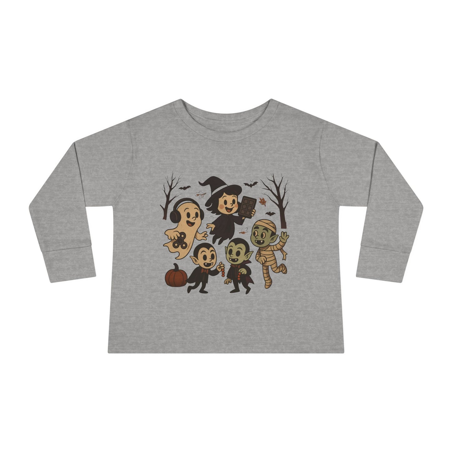 Halloween Toddler Long Sleeve Tee, Cute Ghosts and Monsters Kids Shirt, Toddler Halloween Costume, Trick or Treat Top, Spooky Gift for [...]