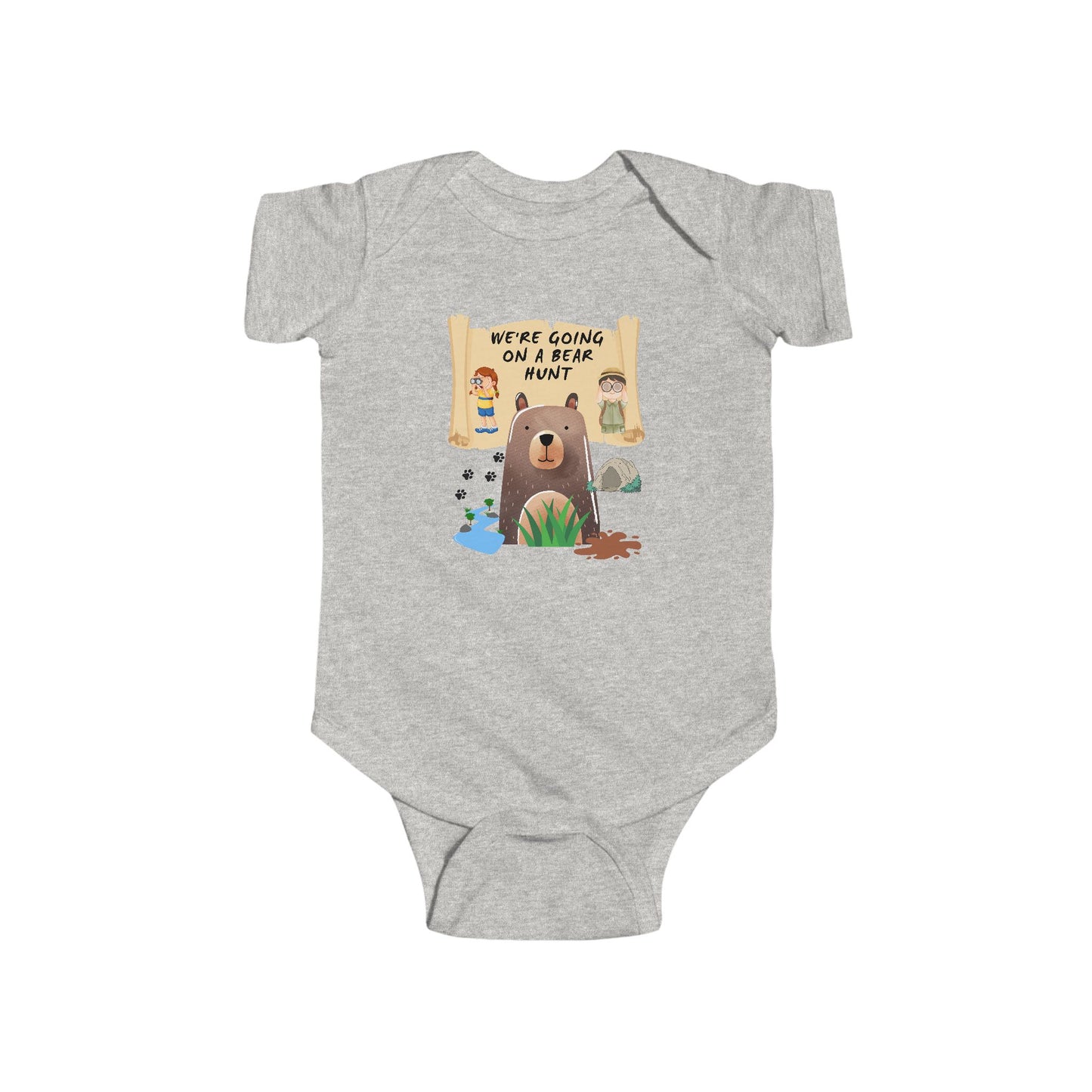 Baby Bodysuit - We're going on a Bear Hunt Story/Song Design, Infant Outfit, Animal Lover Gift, Toddler Clothing