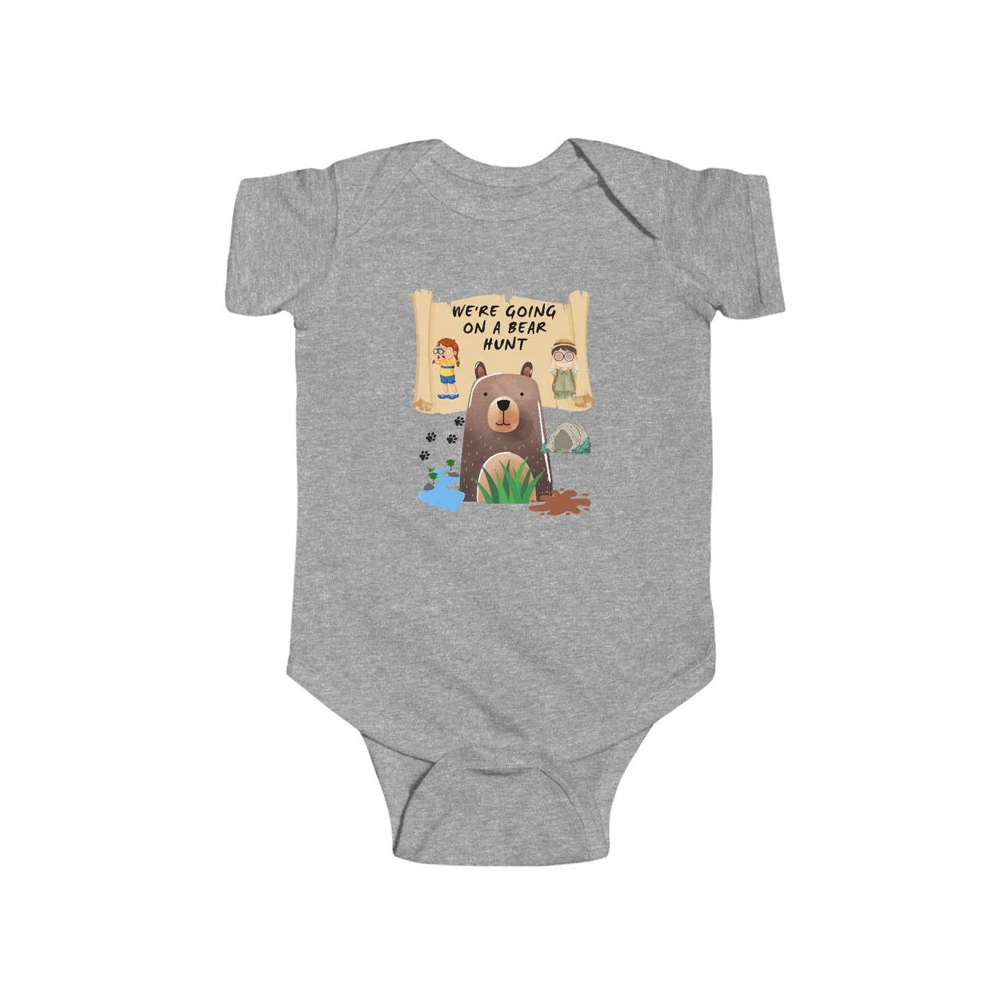 Baby Bodysuit - We're going on a Bear Hunt Story/Song Design, Infant Outfit, Animal Lover Gift, Toddler Clothing