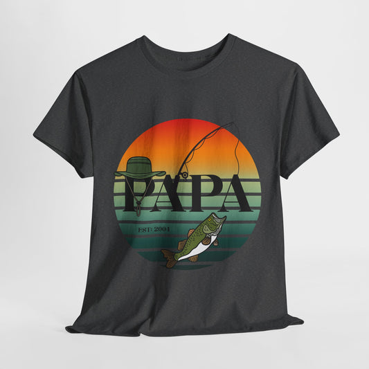 Papa’s Fishing Tee – Reel Cool Grandpa Style, Papa Fishing Gift, Dad's Day Gift, Outdoor Adventure Tee