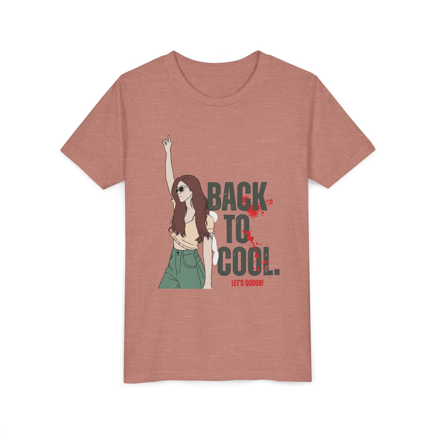 Trendy Youth Tee with Back to Cool Design, Cool T-Shirt for Teens, Gift for Back to School