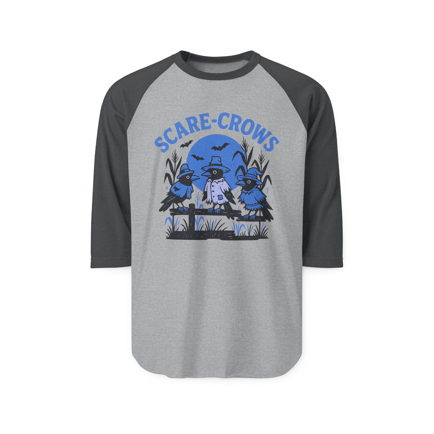 Halloween Scare-Crows Raglan Shirt, Unisex Fall Shirt, Pumpkin Spice Apparel, Spooky Season Fashion, Halloween Party Top