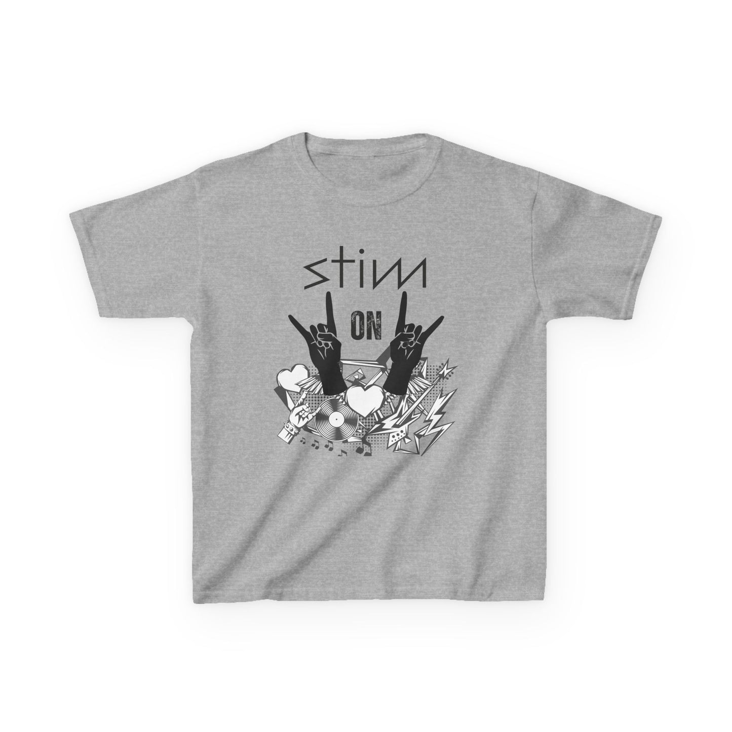 Kids Stim On Rock n Roll Heavy Cotton Tee