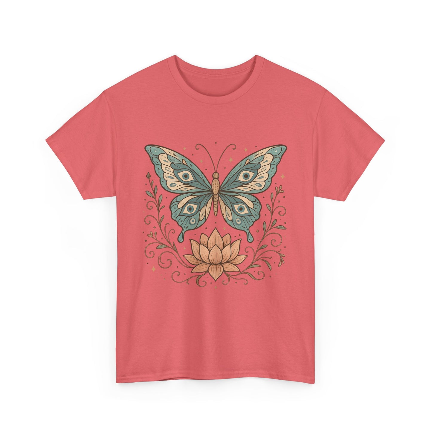 Boho Butterfly Tee, Nature Lover Shirt, Unisex Cotton T-Shirt for Gifts Bohemian Style Apparel