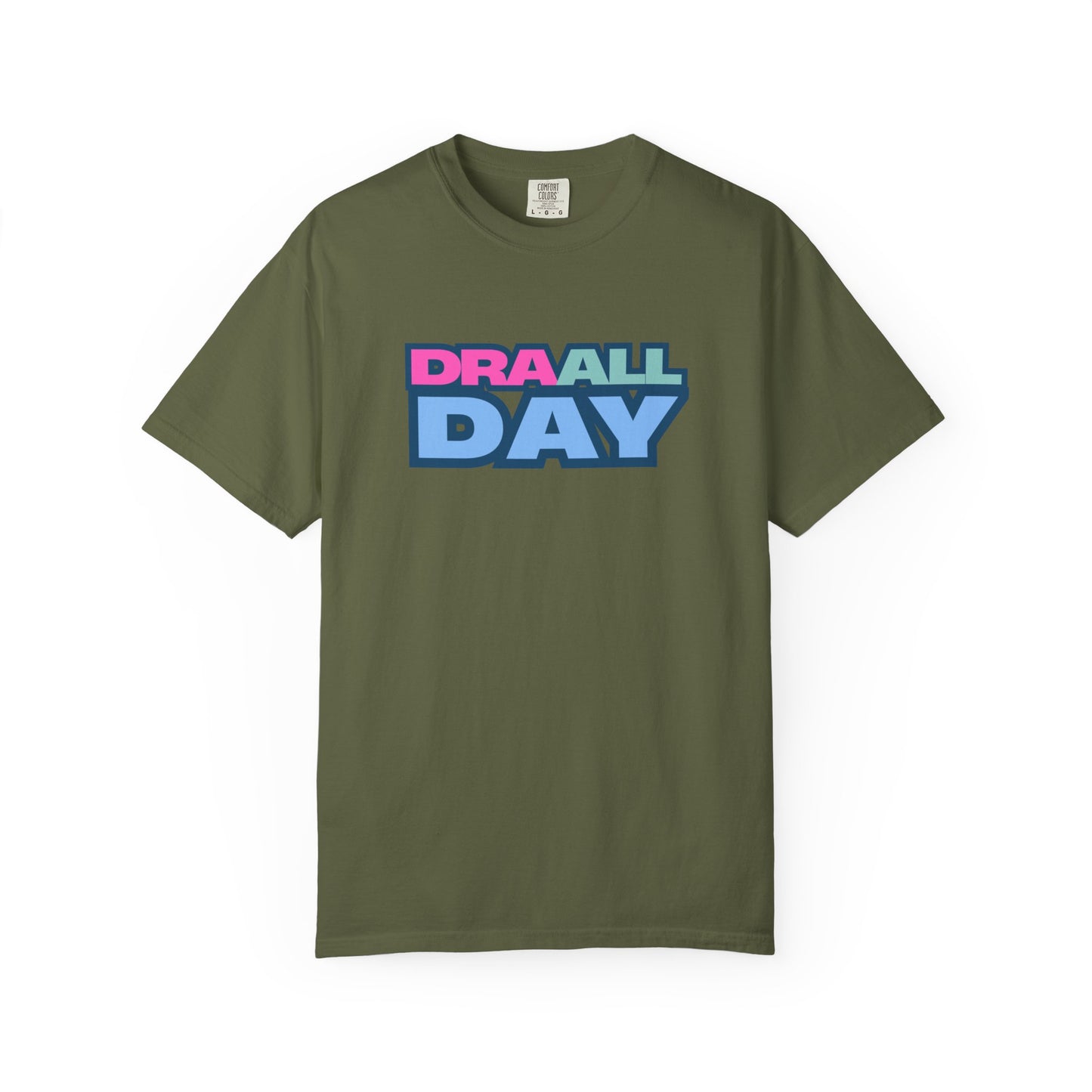 RBT BCBA Comfort Colors T-Shirt with 'DRA ALL DAY' Graphic, Casual ABA Tee, Gift for Therapist, Fun Statement Shirt